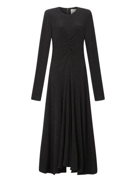 ISABEL MARANT ruched flora maxi dress - Black - zdjęcie produktu nr 1
