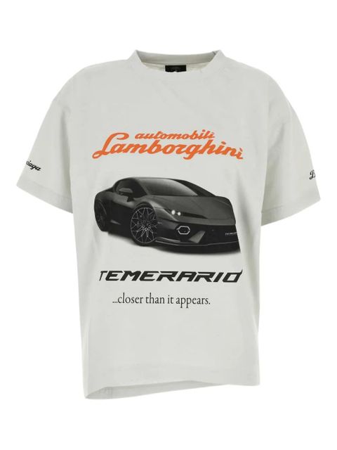 Balenciaga x Automobili Lamborghini-print asymmetrical T-shirt - White - zdjęcie produktu nr 1