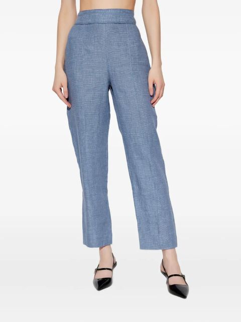 Posse elasticated-waistband crop trousers - Blue