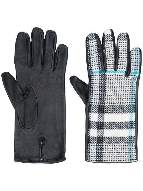Burberry plaid check gloves - Black - zdjęcie produktu nr 1