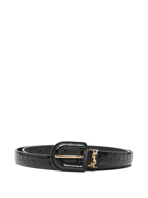Saint Laurent signature buckle belt - Black - zdjęcie produktu nr 1