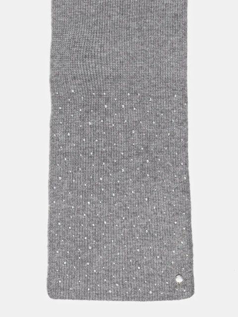 Guess szalik damski kolor szary z aplikacją AW5214 POL03