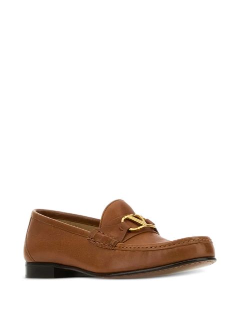 Valentino Garavani VLogo leather penny loafers - Brown - zdjęcie produktu nr 2