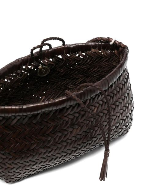 DRAGON DIFFUSION Minsu woven-design cross body bag - Brown