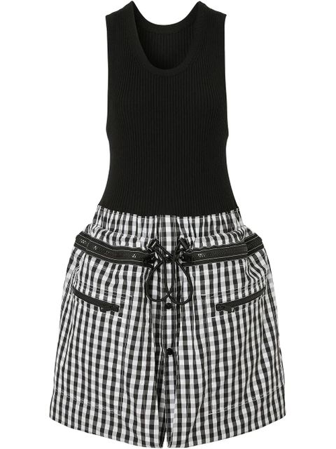 Burberry gingham loop-back dress - Black - zdjęcie produktu nr 1