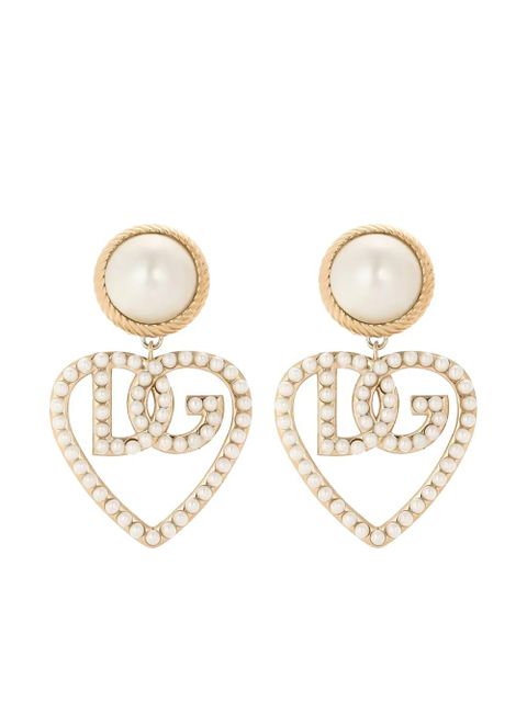 Dolce & Gabbana heart-pendant earrings - Gold - zdjęcie produktu nr 1