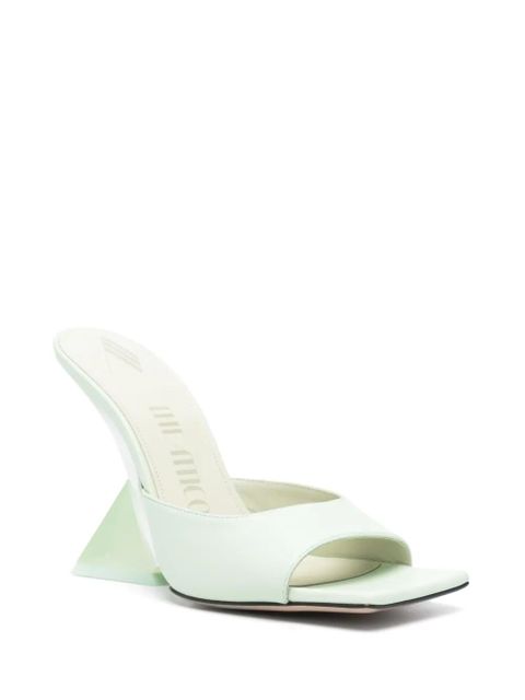 The Attico sculptural-heel leather sandals - Green - zdjęcie produktu nr 2