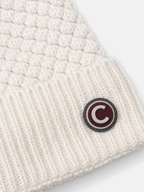 Colmar czapka z domieszką wełny kolor beżowy z grubej dzianiny 4854E.3XS