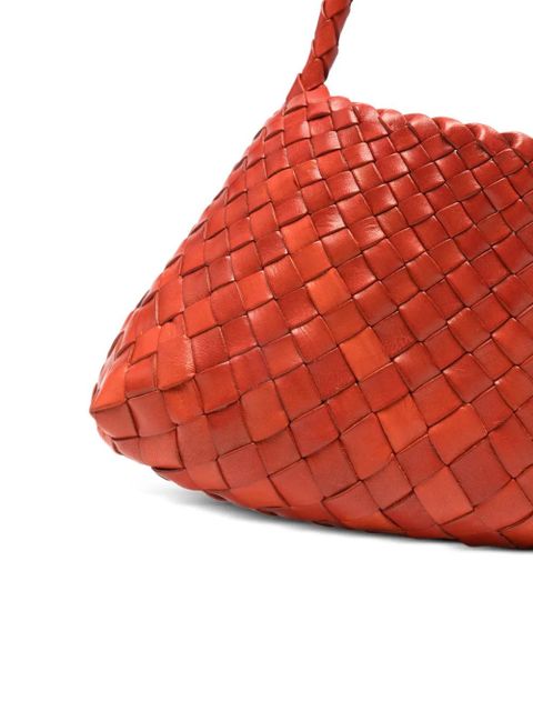 DRAGON DIFFUSION Rosanna woven braided tote bag - Orange