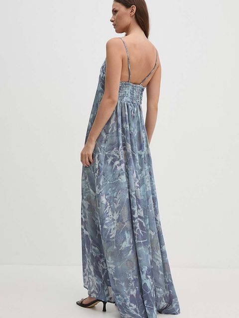 Sandro Ferrone sukienka kolor niebieski maxi rozkloszowana SFS32XBDMAIS - zdjęcie produktu nr 2