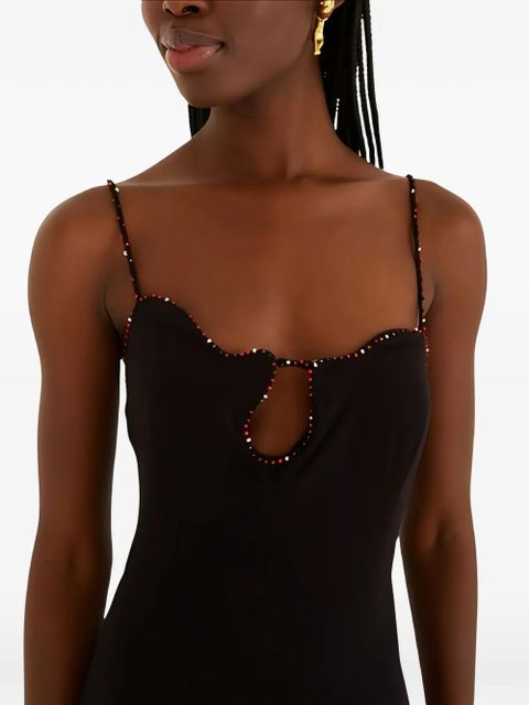 FARM Rio beaded-embellishment midi dress - Black