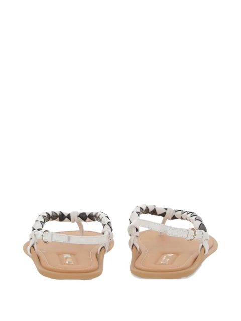 Miu Miu two-tone sandals - White