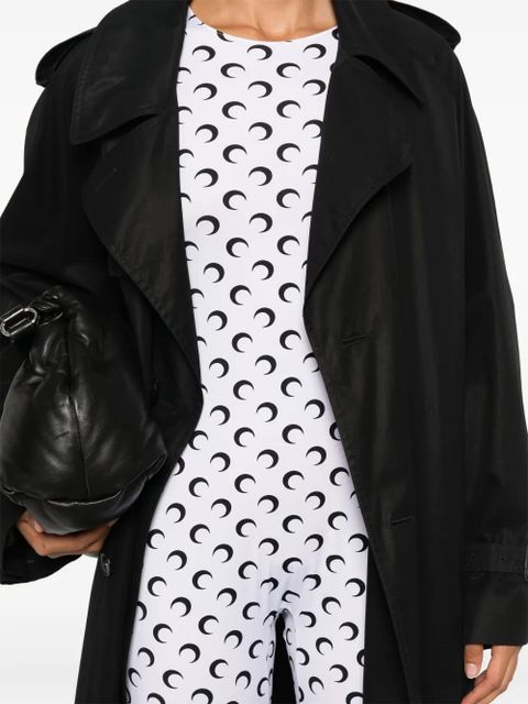 Marine Serre moon-print jersey catsuit - White