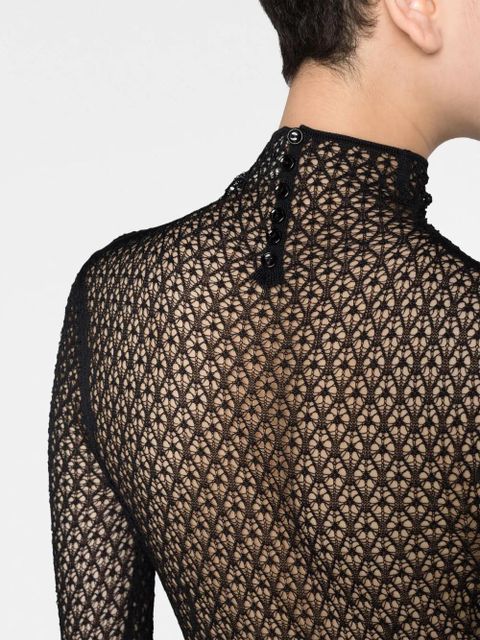 KHAITE Fena diamond-lace bodysuit - Black - zdjęcie produktu nr 2