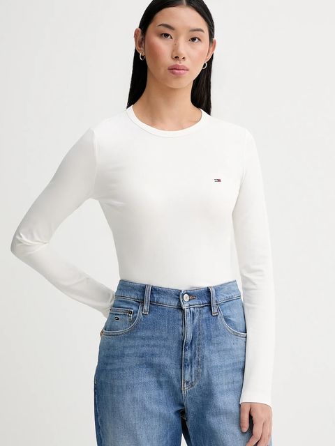 Tommy Jeans longsleeve kolor beżowy DW0DW19994 - zdjęcie produktu nr 1