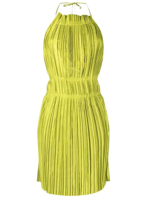 Cult Gaia Bethanie plissé satin mini dress - Green - zdjęcie produktu nr 1