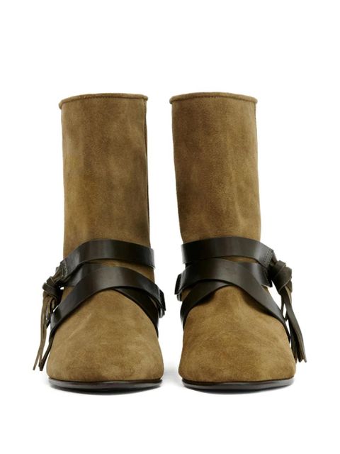 ISABEL MARANT Rejen strap boots - Brown