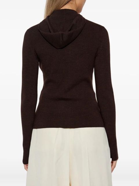 Victoria Beckham zip-up hoodie - Brown