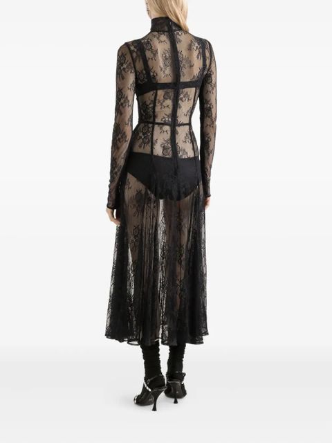 Dolce & Gabbana lace high-neck midi dress - Black