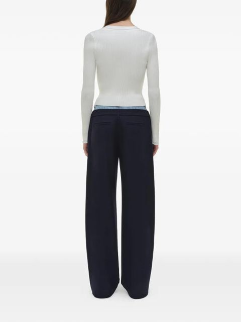 Simkhai Ophelia double-waistband trousers - Blue