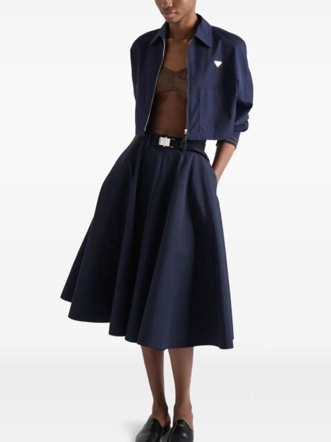 Prada Poplin midi-skirt - Blue