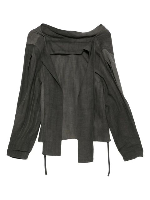 OUR LEGACY cotton-wool tie blouse - Grey - zdjęcie produktu nr 1