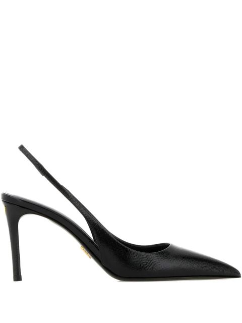 Prada leather heeled pumps - Black - zdjęcie produktu nr 1