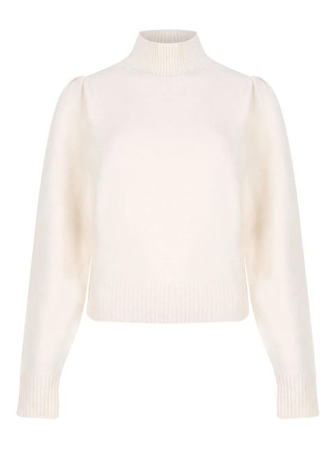 MARANT ÉTOILE high-neck puff-sleeve sweater - Neutrals - zdjęcie produktu nr 1