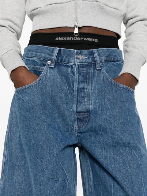 Alexander Wang logo-detail jeans - Blue