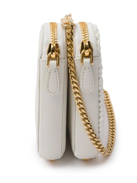 Prada Woven fabric mini-pouch - White