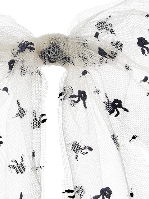 Maison Michel Mini Wicole bow hair clip - White - zdjęcie produktu nr 2