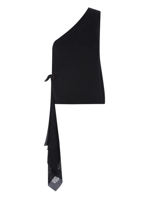Givenchy one-shoulder laser-cut top - Black - zdjęcie produktu nr 2