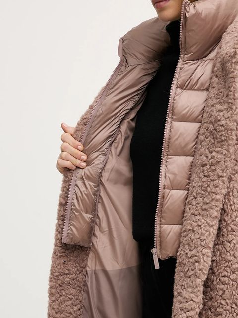 Bomboogie kurtka kolor brązowy przejściowa oversize CW7658TSFC5