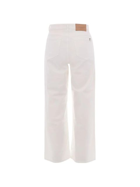 Max Mara logo-patch wide-leg jeans - White - zdjęcie produktu nr 2