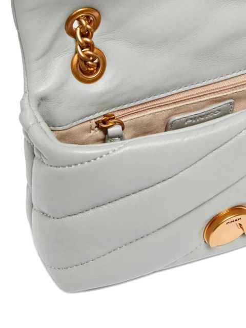 PINKO mini Love quilted shoulder bag - Grey