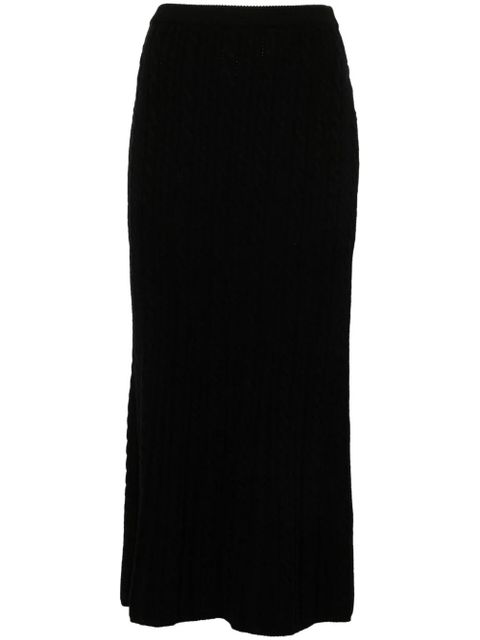 Alessandra Rich cable-knit maxi skirt - Black - zdjęcie produktu nr 1