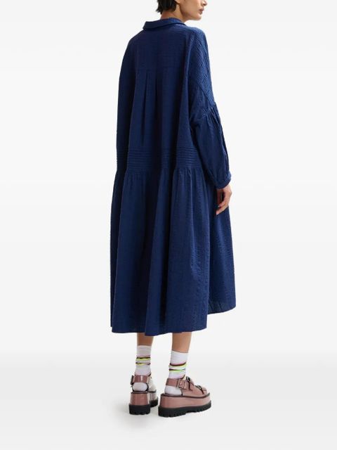 Essentiel Antwerp pleated shirt-style midi dress - Blue