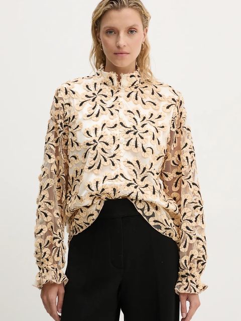 Bruuns Bazaar koszula BouvardiaBBMeasa shirt damska regular ze stójką BBW4051