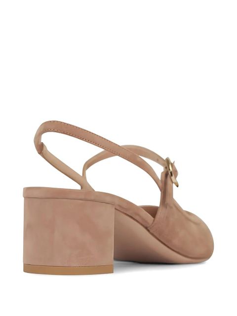 Gianvito Rossi slingback suede heeled pumps - Brown