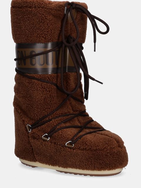 Moon Boot śniegowce MB ICON FLEECE kolor brązowy 80D1403080 M004 - zdjęcie produktu nr 1