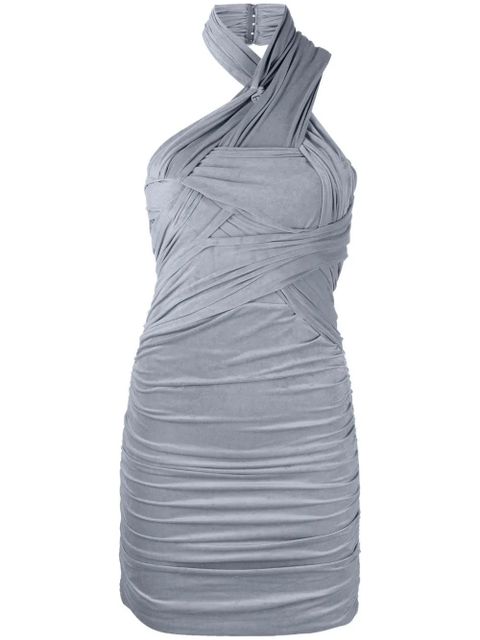 Alexander Wang ruched halterneck minidress - Grey - zdjęcie produktu nr 1