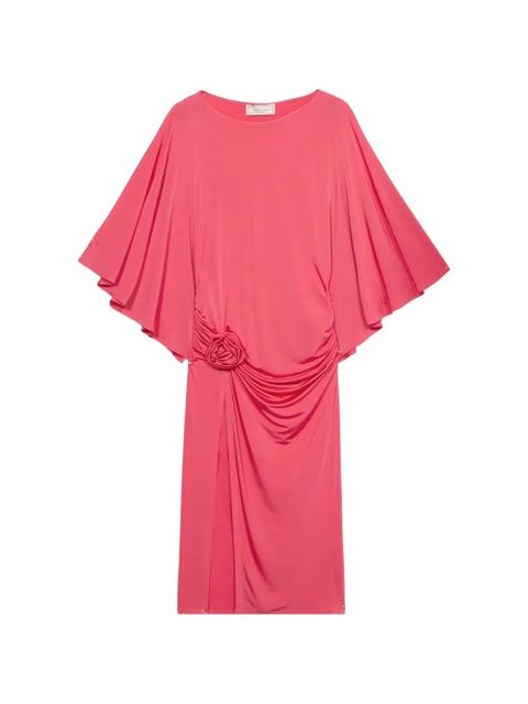 Blumarine flower-appliqué midi dress - Pink - zdjęcie produktu nr 1