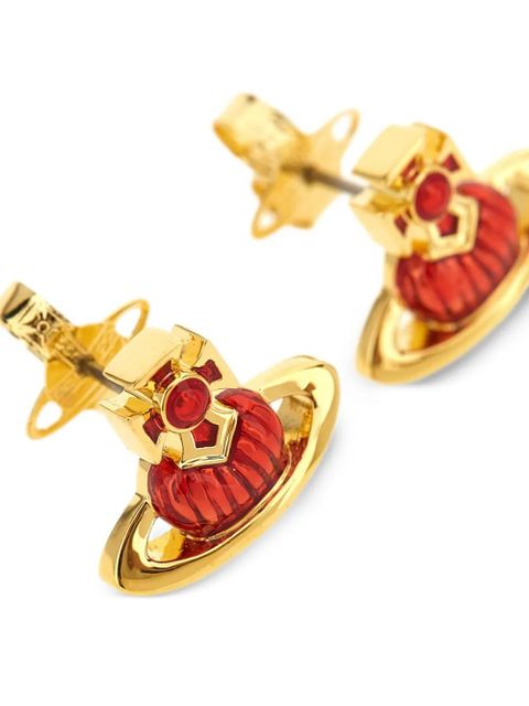 Vivienne Westwood Bas Relief heart earrings - Gold