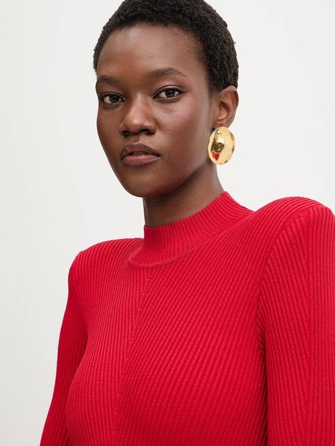 Retrofete sukienka Sydonie kolor czerwony mini rozkloszowana FW24-9733