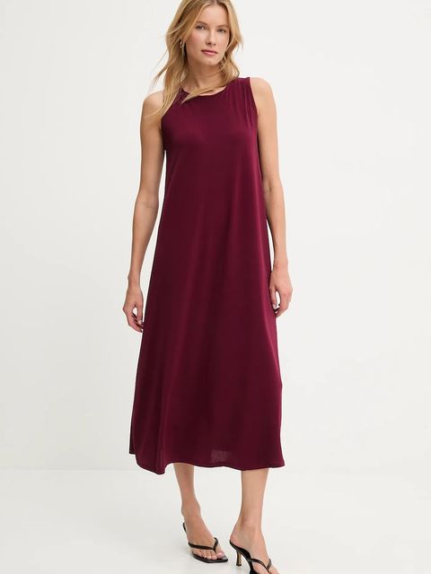 Answear.LAB sukienka kolor bordowy midi rozkloszowana - zdjęcie produktu nr 1