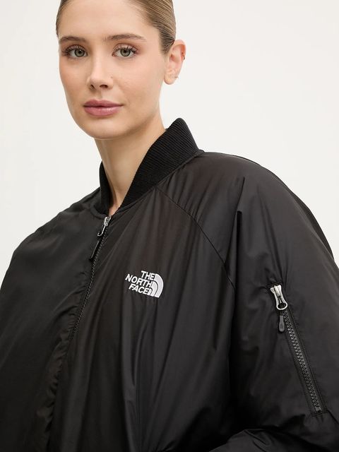 The North Face kurtka bomber Choqa kolor czarny zimowa oversize NF0A8F1WJK31