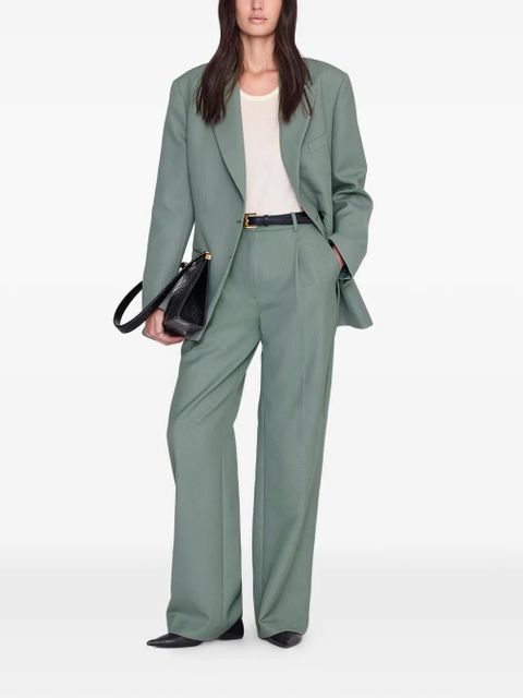 ANINE BING Trent pleated trousers - Green - zdjęcie produktu nr 2