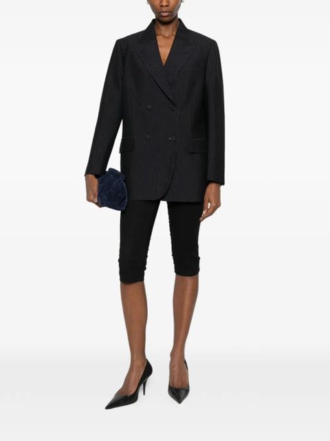FENDI pinstripe double-breasted blazer - Blue - zdjęcie produktu nr 2