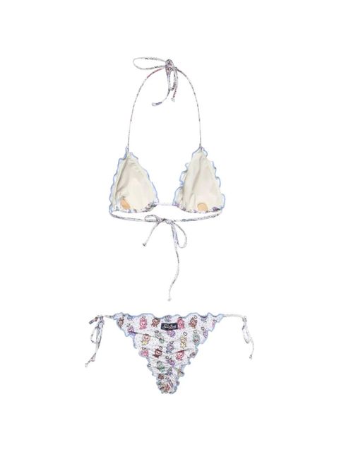 MC2 Saint Barth ruffled-trims bikini - White - zdjęcie produktu nr 2