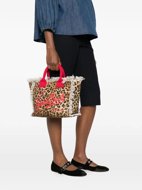 MC2 Saint Barth fringe leopard print bag - Neutrals - zdjęcie produktu nr 2
